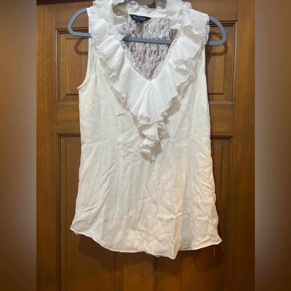 Silk ruffle top